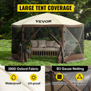 Load image into Gallery viewer, Amocart Pop-up Camping Gazebo Camping Canopy Shelter 6 Sided 12' x 12' / 10' x 10' Sun Shade Tents & Canopies Camping & Hiking