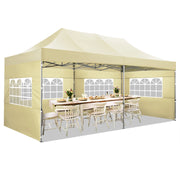 Load image into Gallery viewer, Pop up Canopy Tent 10x20 Heavy Duty Gazebo with 6 Sidewalls, UPF 50+ All Weather Waterproof Commercial Outdoor Wedding Party Tents Canopy with Roller Bag