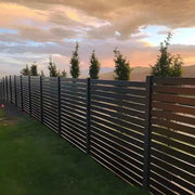Load image into Gallery viewer, Modern Rustproof Aluminum Fence Slat Fence Panel Powder Coated Privacy Fence For Outdoor Yard Easy Installation Durable Design