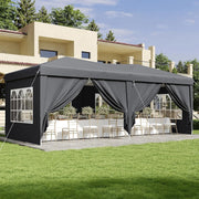 Load image into Gallery viewer, Nordivale 10x20FT Pop Up Gazebo Tent with 6 Sidewalls Waterproof Folding Canopy for Wedding Outdoor Party Commercial Market