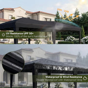 Load image into Gallery viewer, Aoxun 10x20ft Pop Up Gazebo With Sides Waterproof Outdoor Canopy With Wheeled Carry Bag 4 Weight Bags 12 Stakes 6 Ropes Heavy Duty Instant Shelter For Garden Party BBQ