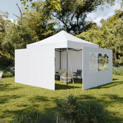 Load image into Gallery viewer, Aoxun 3 x 3m Pop-Up Gazebo Waterproof Heavy-Duty Canopy Tent with Sidewalls, UV Protection, Roller Bag, and Sandbags for Camping, Beach, Weddings, Parties, and Outdoor Shelter