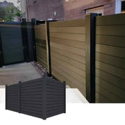 Load image into Gallery viewer, Modern Rustproof Aluminum Fence Slat Fence Panel Powder Coated Privacy Fence For Outdoor Yard Easy Installation Durable Design