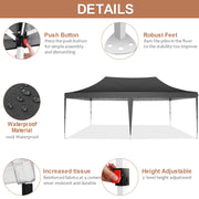 Load image into Gallery viewer, 10x20ft Pop Up Canopy Gazebo With 6 Sidewall Wedding Party Outdoor Gazebos UV50+ Waterproof Tent For Parties 3 Adjustable Height