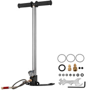 Bild in Galerie-Viewer laden, Amocart 3 Stage PCP Pump 30MPa 4500PSI Pressure Gauge Air Hand Stirrup Pump for Car Bicycle Tire Scuba Tank Paintball Filling