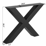 Load image into Gallery viewer, SucceBuy 2PCSMetal Table Legs Steel 2204LBS/1000KG Load X-Shape with Pre-Drilled Holes for Home Use Commercial Bar Hotel Office - AMOCART