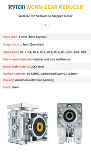 Bild in Galerie-Viewer laden, 65W-130W Nema23 57mm DC Brushless Motor BLDC Paired with 57mm Planetary Gearbox NMRV030 Worm Gear Reducer Applied To UAV