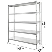 Load image into Gallery viewer, Amocart 4-Tier Stainless Steel Commercial Storage Rack Shelf for Kitchen Warehouse Garage Storing Kitchenware