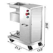 Load image into Gallery viewer, SucceBuy 500Kg/H Electric Meat Slicer 750W Commercial Meat Cutter 3mm Stainless Steel Blades Food Cutting Slicing Machine - AMOCART