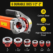Load image into Gallery viewer, SucceBuy 2300W Electric Pipe Threader Handheld Household Galvanized Iron Pipe Sleeve Machine Industrial Threading Tool w/ 6 Dies