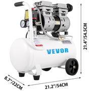 Load image into Gallery viewer, SucceBuy 25/60L Air Compressor 110V/240V Silent Oil-Free Compressor 750W 1 HP For Home Repair Tire Inflation Whisper Compressor - AMOCART