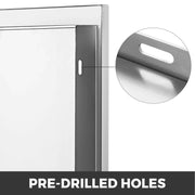 Load image into Gallery viewer, Amocart Stainless Steel BBQ Cabinet Access Door W/ Recessed Handle for Indoor/Outdoor Kitchen BBQ Island Kitchen Sink Fireplace