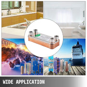 Load image into Gallery viewer, SucceBuy 30 40 60 Plates Heat Exchanger Wort Chiller Stainless Steel Homebrew Brewing Beer Cooler Counter Chiller Water Heating - AMOCART