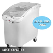 Load image into Gallery viewer, Amocart 80L Rice Kitchen Container Ingredient Storage Bin with Wheel & Scoop PP+PC for Home Storing Rice Flour Corn Soybeans