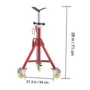 Load image into Gallery viewer, Amocart Pipe Holding Stand Folding Tripod Jack 3 Types Heights 12in Pipeworking Supporting Clamped Tool with Roller Head