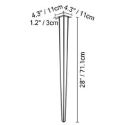 Charger l'image dans la visionneuse de galerie, SucceBuy 4Pcs Metal Table Legs 16-40 Inch 3-Rod Hairpin Furniture Legs DIY Home Bench Dining Desk End Coffee Table Feet