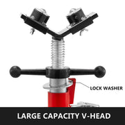 Load image into Gallery viewer, SucceBuy Pipe Holding Stand V-Head 1107A 1107C 1107 w/ 2/4 Ball Transfer Folding Tripod Jack Pipeworking Supporting Clamped Tool