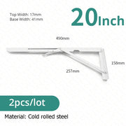 Load image into Gallery viewer, KAK 2pcs Folding Shelf Bracket Heavy Duty Stainless Steel Collapsible Shelf Bracket Hardware for Table Work RV Car Saving Space