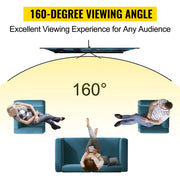 Load image into Gallery viewer, SucceBuy 60 70 80 90 100 110 in Tripod Projector Screen W/ Stand 16:9 4K HD Portable Home Cinema for Indoor & Outdoor Projection