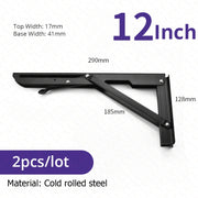 Load image into Gallery viewer, KAK 2pcs Folding Shelf Bracket Heavy Duty Stainless Steel Collapsible Shelf Bracket Hardware for Table Work RV Car Saving Space