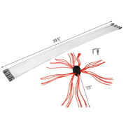 Load image into Gallery viewer, SucceBuy Chimney Sweep Kit 39in Nylon Chimney Rods and Brush Head Electric Drill Drive Sweeping Cleaning Tool for Fireplace