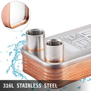Load image into Gallery viewer, Amocart 30 40 60 Plates Heat Exchanger Wort Chiller Stainless Steel Homebrew Brewing Beer Cooler Counter Chiller Water Heating