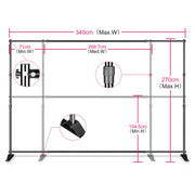 Bild in Galerie-Viewer laden, Double-Crossbar Backdrop Background Stand Frame Support System For Photography Photo Studio Video Muslin Green Screen