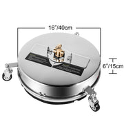 Charger l'image dans la visionneuse de galerie, Amocart 16 18 Inch Surface Cleaner Twin Rotary Arm 4000PSI 1/4" QC Stainless Steel Pressure Washer Decks Surface Cleaning