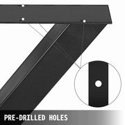 Load image into Gallery viewer, Amocart 2PCSMetal Table Legs Steel 2204LBS/1000KG Load X-Shape with Pre-Drilled Holes for Home Use Commercial Bar Hotel Office