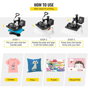 Load image into Gallery viewer, Amocart 12x10Inch Dual Digital Heat Press Machine 650W Swing Away 360 Degree Rotation Transfer Sublimation Printing for T-Shirt