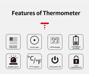 Bild in Galerie-Viewer laden, UNI-T Infrared Thermometer UT306S UT306C Non-contact Industrial Laser Digital Temperature Meter Temperature Gun Tester -50-500