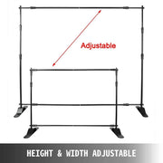 Load image into Gallery viewer, Amocart 3x2.4M Backdrop Background Stand Adjustable Telescopic Backdrop Banner Stand for Photocall Video Wedding Event Party