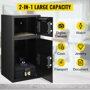 Load image into Gallery viewer, Amocart 33" Double Door Safe Deposit Box Secret Hidden Piggy Bank Steel Separate Storage Space Electronic Lock for Office Home