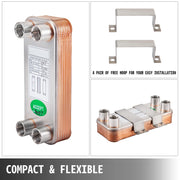 Load image into Gallery viewer, Amocart 30 40 60 Plates Heat Exchanger Wort Chiller Stainless Steel Homebrew Brewing Beer Cooler Counter Chiller Water Heating
