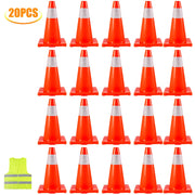 Load image into Gallery viewer, SucceBuy PVC 18/28/36 Inch Traffic Safety Parking Cones Reflective Collars Higher Warning for Traffic Control Construction Sites