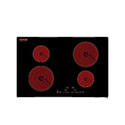 Charger l'image dans la visionneuse de galerie, SucceBuy 2/4/5 Burners Built-in Induction Stove Top 12/24/30in Ceramic Glass Electric Cooktop For Household Commercial Cooking