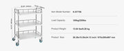 Charger l'image dans la visionneuse de galerie, Amocart Lab Trolley 3-Layer Rolling Cart Metal Mobile Trolley 220 lbs Weight Capacity for Lab Clinic Beauty and Salon