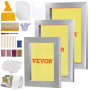Charger l'image dans la visionneuse de galerie, Amocart Screen Printing Kit 2/3 Pieces Aluminum Silk Screen Printing Frames 110 Count Mesh 5 Glitters and Screen Printing