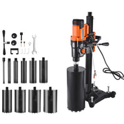 Load image into Gallery viewer, SucceBuy Diamond Core Drilling Machine Stand-Mount Dry and Wet Concrete Core Drill Rig with Bits UNC1 1/4-7 Thread for Concrete - AMOCART