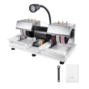 Load image into Gallery viewer, SucceBuy Cabbing Machine 6" 2HP 1800rpm Efficient Lapidary Rock Grinder Polisher With Lamp & Water Pump for Gem Jade Stone - AMOCART