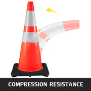 Load image into Gallery viewer, Amocart PVC 18/28/36 Inch Traffic Safety Parking Cones Reflective Collars Higher Warning for Traffic Control Construction Sites