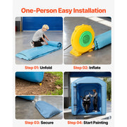 Load image into Gallery viewer, SucceBuy Inflatable Paint Booth Inflatable Spray Booth with Powerful Blower and Air Filter System Round Roof with Light Hook