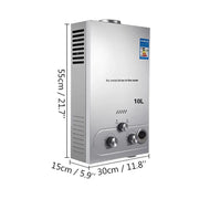 Load image into Gallery viewer, LPG 6L/8L/10L/12L/16L/18L Wasser Heizung 36KW Instant Liquefied Petroleum Gas Wasser heizung Edelstahl Kessel Kit Portable