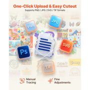 Load image into Gallery viewer, Amocart Vinyl Cutting Machine 12in 5000+ Built-in Resources Compatible w/ Mac Windows Android and iOS for Creating Crafts Cards
