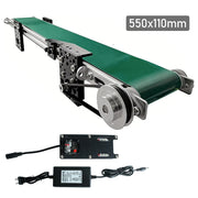 Load image into Gallery viewer, Small Desktop Belt Conveyor with Speed Controller Motor Mini Conveyor System Portable Conveyor Belt for Material Handling