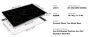 Load image into Gallery viewer, Amocart 5 Burners 30/36 Inch Electric Induction Cooktop Stove Hob Built-in Burner Cooker Sensor Touch Control Magnetic Cooker