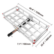 Load image into Gallery viewer, SucceBuy 47/53/60 in Hitch Cargo Carrier 400/500lb Capacity Trailer Hitch Mount Aluminum Cargo Basket for Truck Pickup Camping - AMOCART