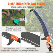 Load image into Gallery viewer, Amocart Manual Pole Saw Extendable Tree Pruner Sharp Steel Blade for Branches Trimming with Lightweight Aluminum Alloy Handle