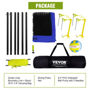 Bild in Galerie-Viewer laden, Amocart Outdoor Volleyball Net System Adjustable Height Steel Poles with PVC Volleyball Pump Carrying Bag for Beach Lawn