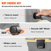 Load image into Gallery viewer, SucceBuy Portable Wet and Dry Vacuum Cleaner 15L For Car & Home Appliance 1200W Power Strong Suction Vacuum Cleaner & Air Blower